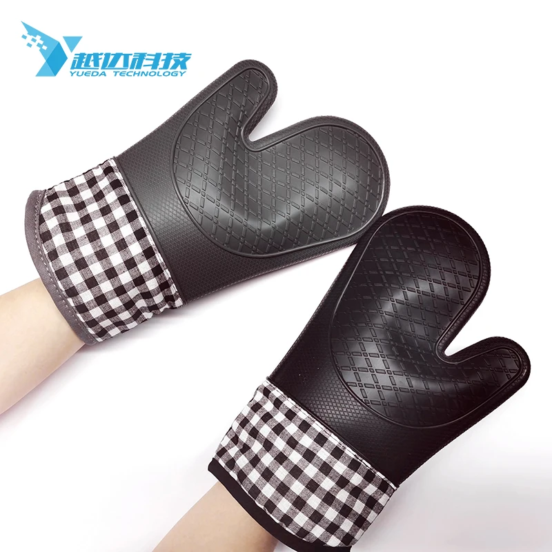 К высоким температурам противоскользящая ткань силиконовые термостойкие перчатки для выпечки