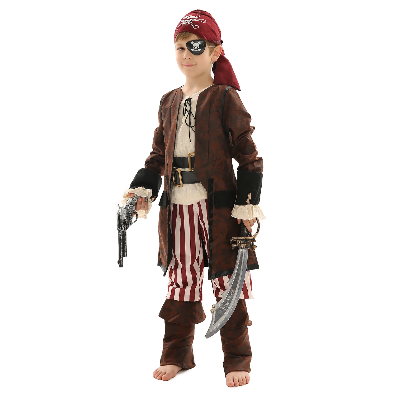 Caribbean Boy Pirate Kids Halloween Costume Halloween Cosplay Costume for Party