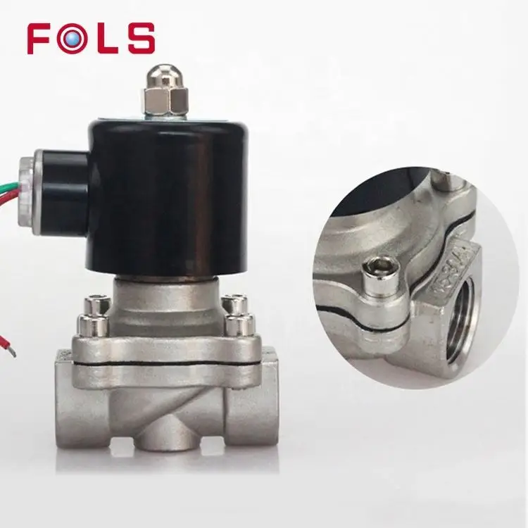 Wholesale DN15 1/2 Inch 2W-160-15 Normally Closed Stainless Steel DC12V DC24V 2 Way Electric Solenoid Valve