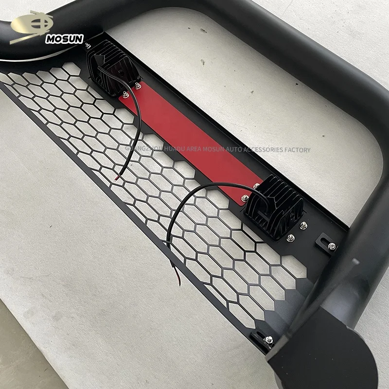 ABS Auto 4x4 Stainless Steel Bull Bar Mud Flap Front Grille Bumper Guard With Led Light For Toyota Hilux Vigo 2011-2015