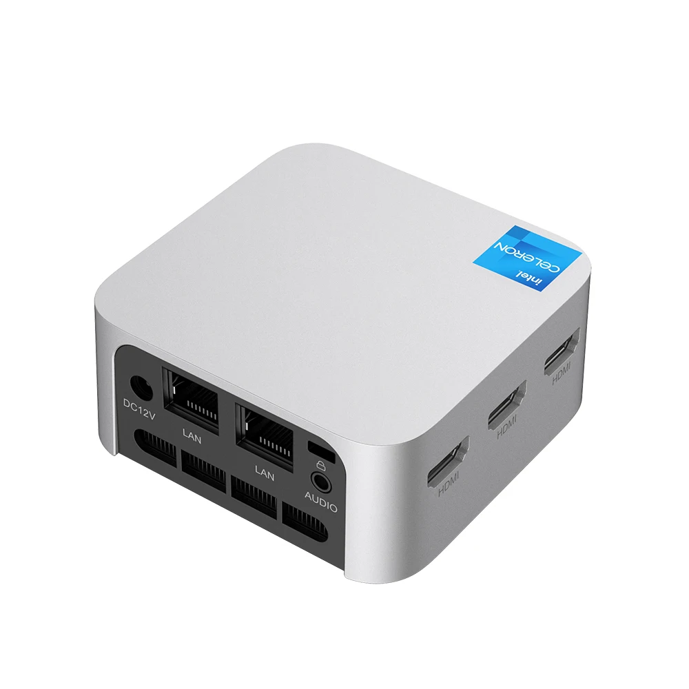 Portable Quad Core Mini Computer N5095 8G RAM 258GB M.2 SSD Dual RJ45 Lan Dual RS 232 COM Linux/ Win10 Pro Fanless Mini PC