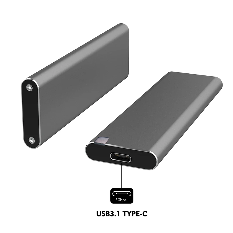 M.2 SSD Case M2 SATA NGFF to USB Type C Adapter Aluminum 6Gbps B-Key Hard Drive External Case Portable for 2230 2242 2260 2280