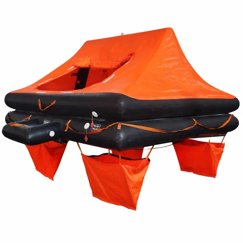 Marine offshore sea  safety Lifesaving Supplies ISO EC Solas ATOB 10 Person Inflatable Life Raft