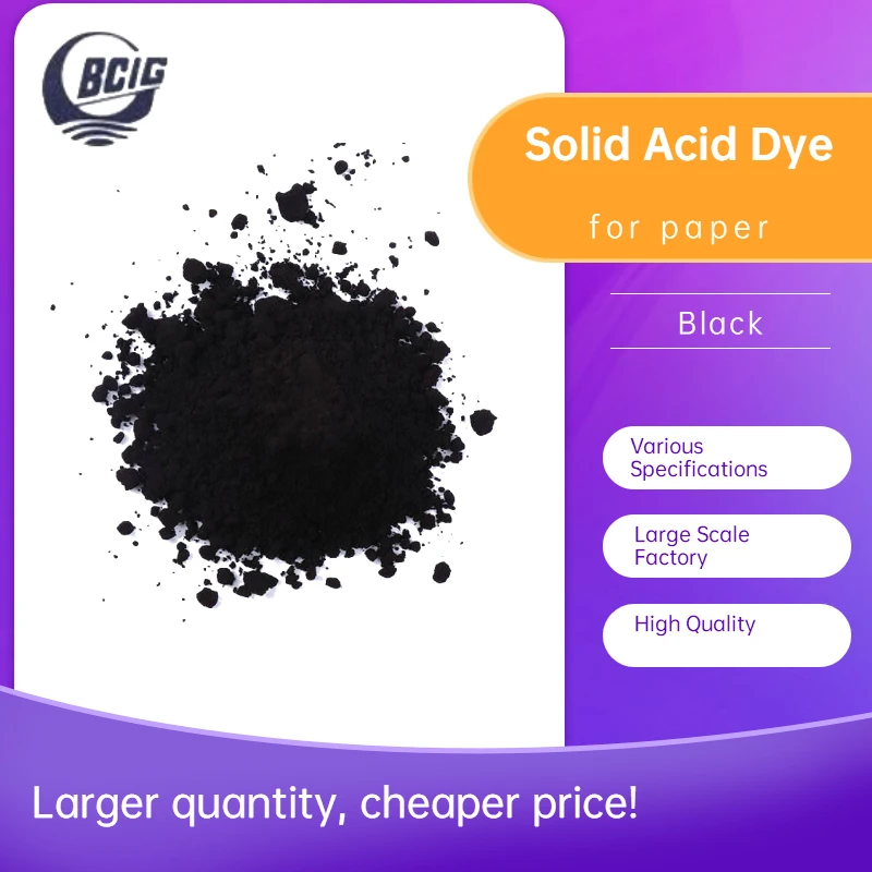 liquid direct / solid acid dye powder dyeing for paper dyestuff  black 100pct