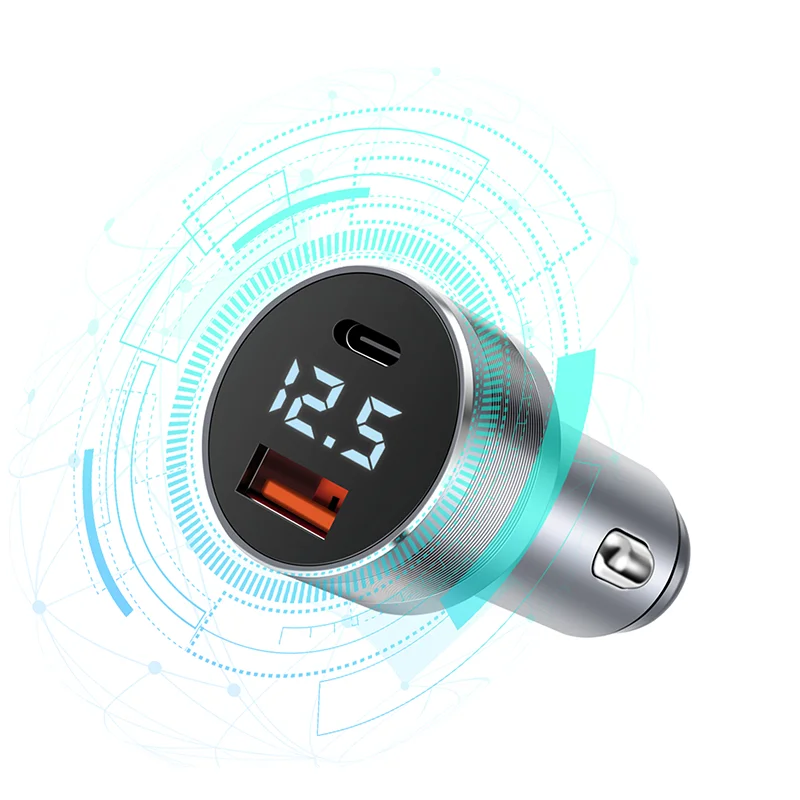 Fast Charging Car Charger QC 3.0 Dual Port Quick Charging Usb Type C Car Charger