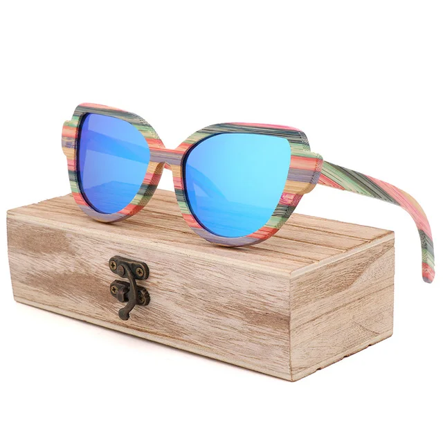 Ретро Деревянные солнцезащитные очки для женщин и мужчин UV400 спортивные бамбуковые Прямая поставка 2022