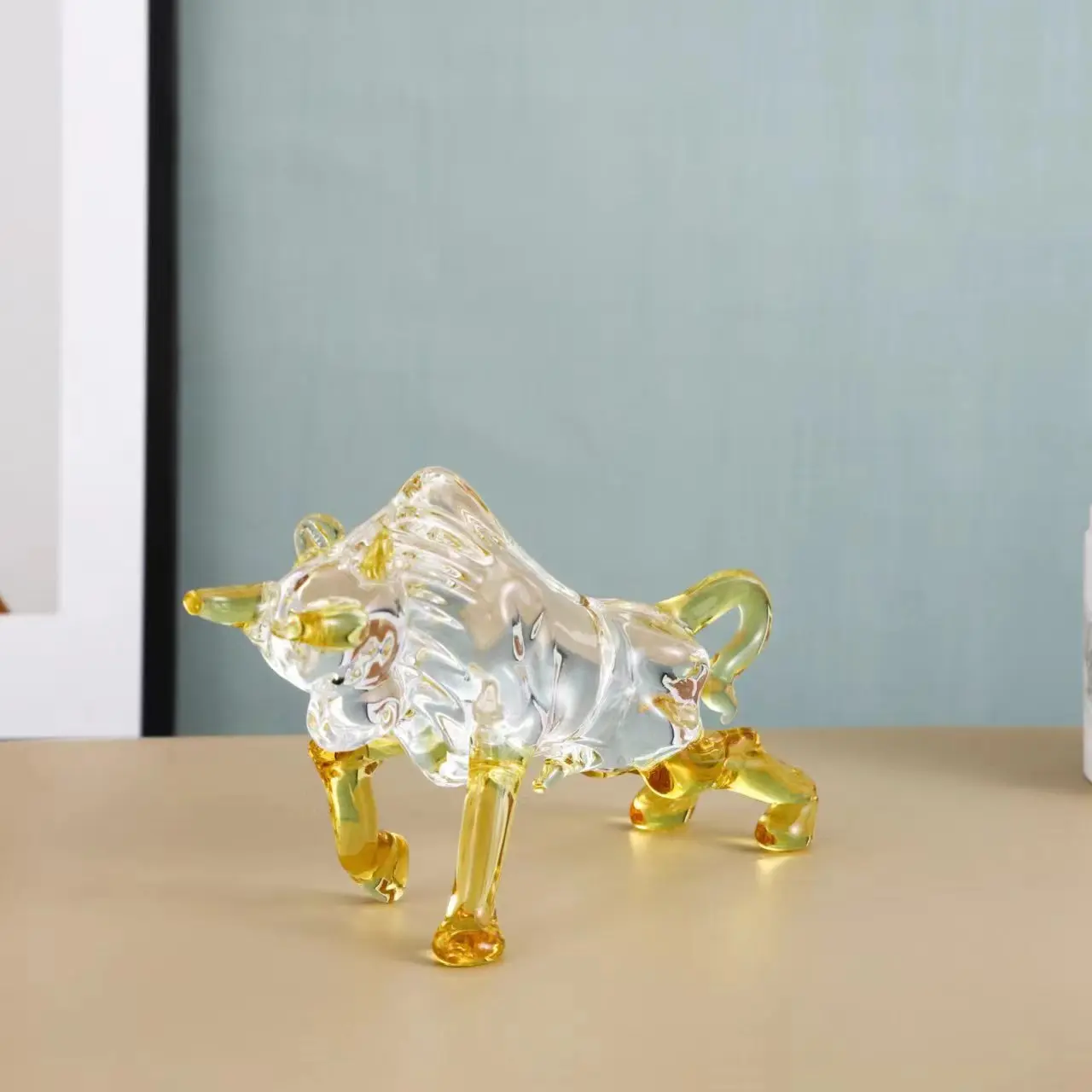 Modern art decor Crystal zodiac animal decoration home gift Dragon Tiger ox horse auspicious decoration glass animal craft gift