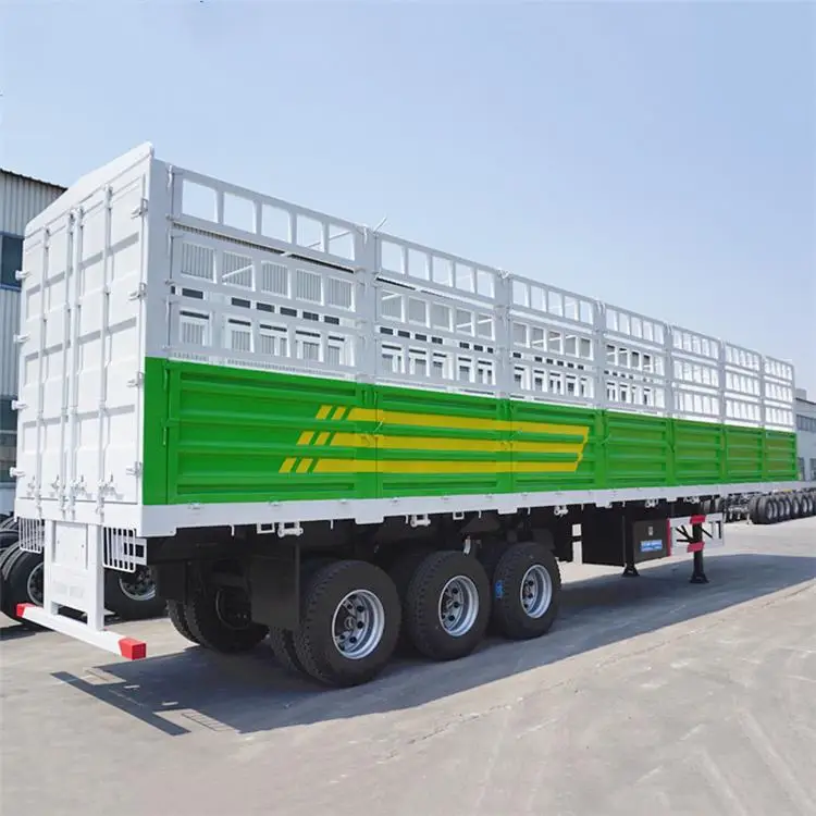 Benhong 3 4 5axles  new fence semi truck trailer used for livestock transport truck trailer cattle carrier trailer for sale