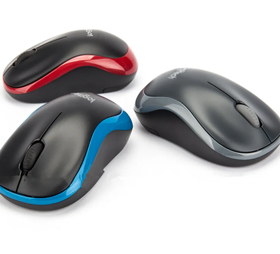 Мышь Logitech M186 Беспроводная для офиса ноутбука настольного компьютера оптическая мышь с беспроводным приемником 2 4G синяя