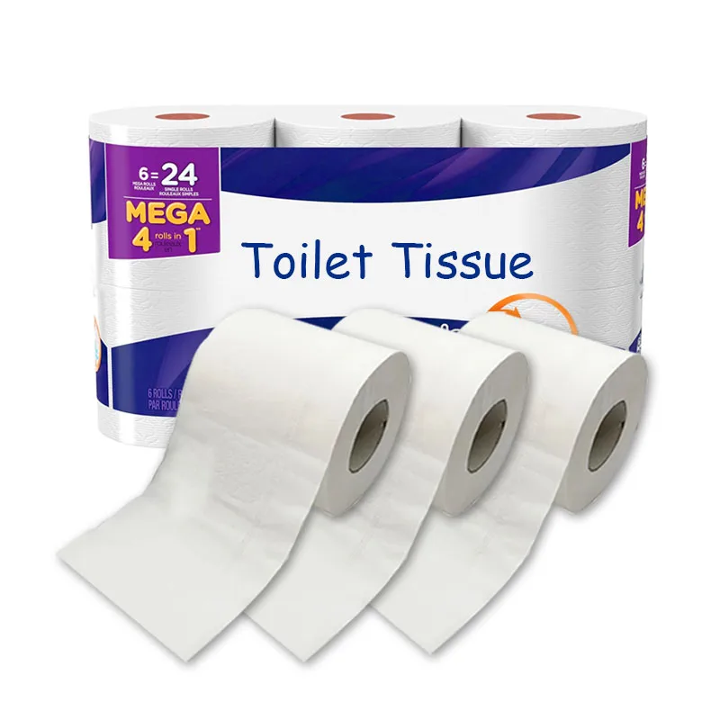 Fsc certified biodegradable premium home bathroom soft toilet paper bulk bamboo 2/3 /4 ply toilet roll wrapped toilet paper