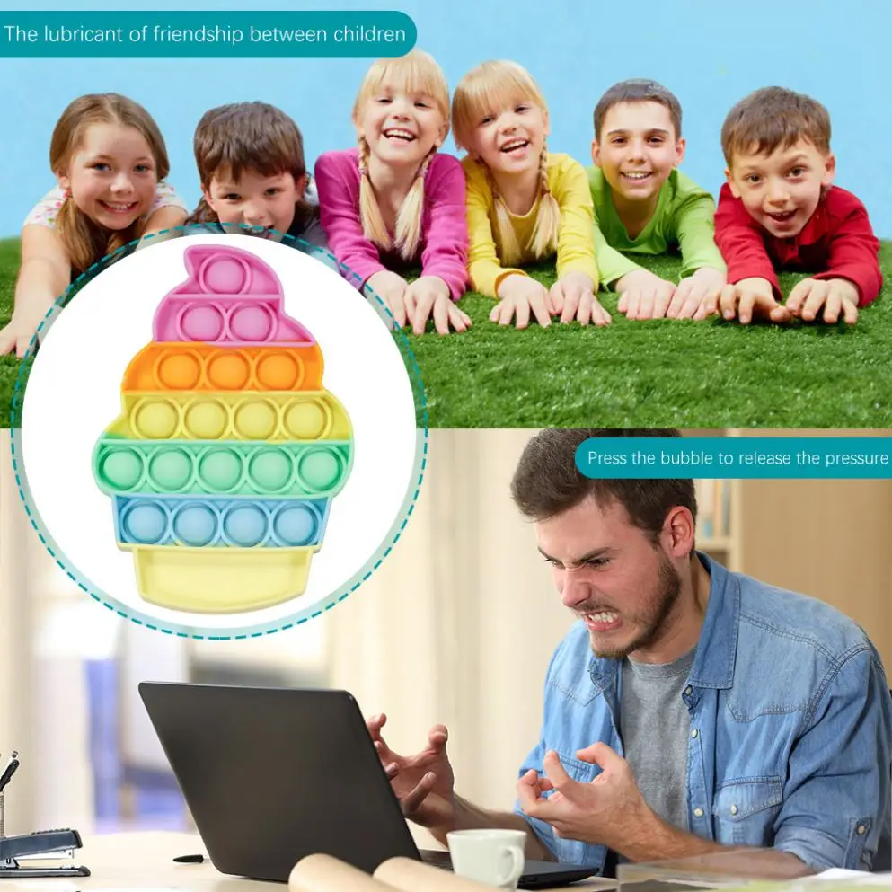 High Quality Silicone Assorted Designs Custom Push Bubble Sensory Fidget Simple its Fidget Toys Set