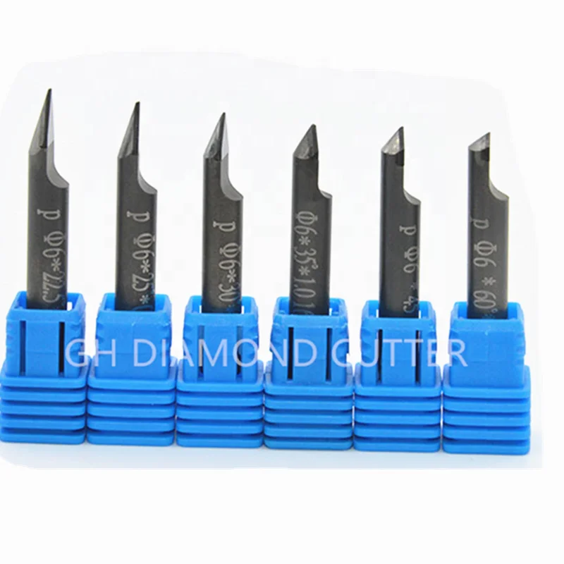Wholesale CNC Diamond V router bits PCD engraving tool for carving stone marble granite