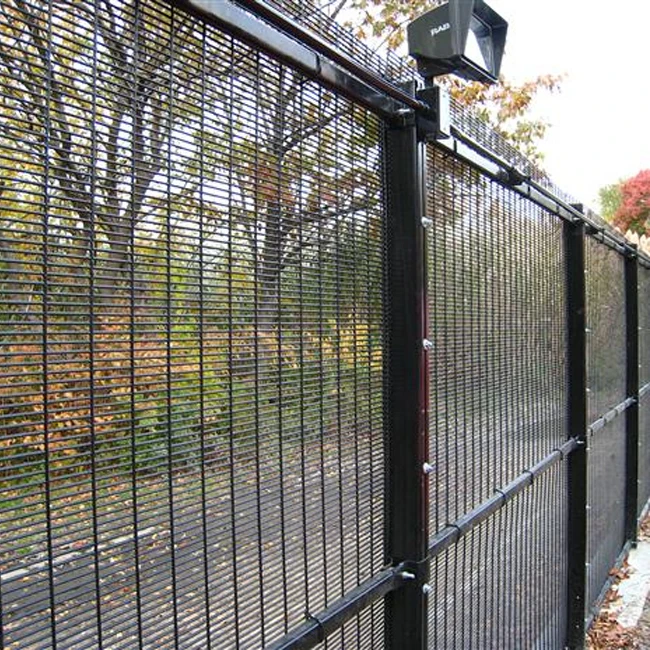 Galvanized 358 Anti Climb Security ClearVu Mesh Panel Fence for Prison Airport Border Factory Railway Gas Pipelines Substation