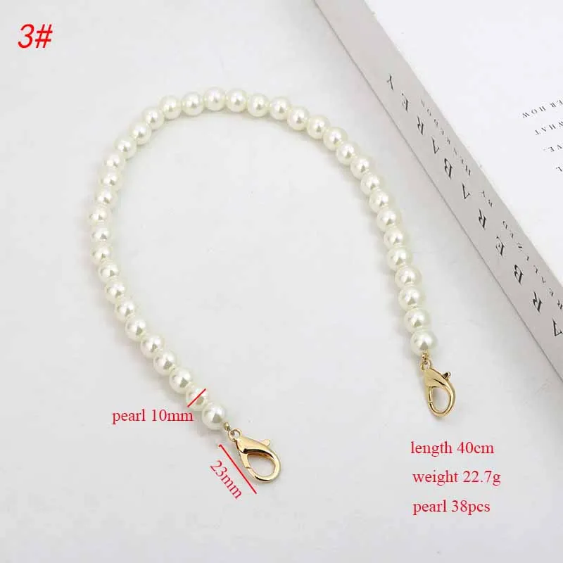 BC042 Hand-made Custom Bag Chain Bag Accessories Carry-on Single-shoulder Cross-over Bag Shoulder Straps With Pearl