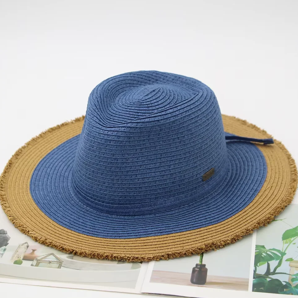 Упакованные бумажные плетеные соломенные шляпы для мужчин и женщин от китайского производителя