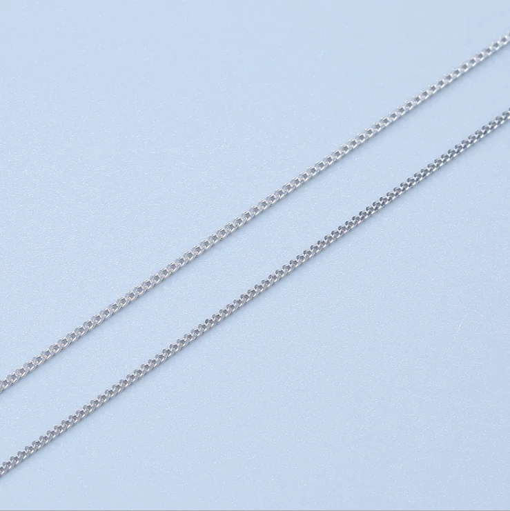 wholesale 1.0 mm 925 sterling silver curb chain italy 16 inches 18 inches silver chain