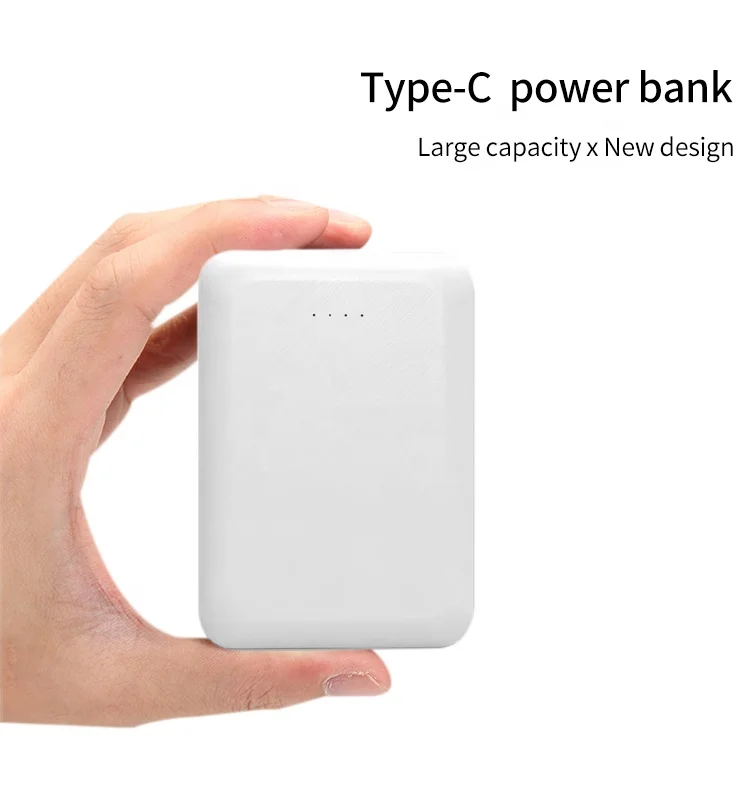 Factory direct sales with RoHs Best price Type-c Dual output power bank Minimum size 10000mAh power bank