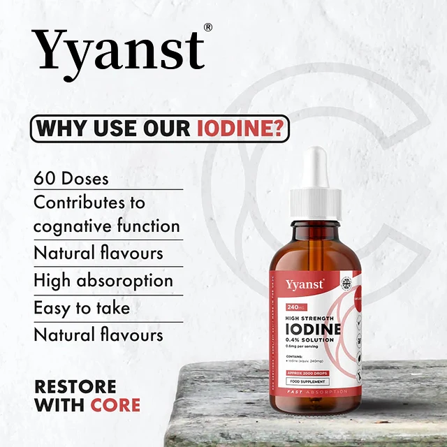 OEM/ODM Organic Thyroid Health Metabolic Support IODINE Drops Healthy Hair Nails Soothe Dry Skin IODINE Supplement