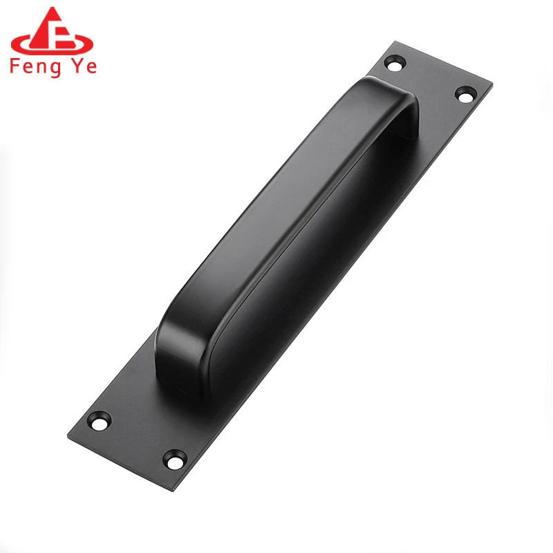 Hot Selling Barn Door Round Solid Handle Black Furniture Handle Set Simple Heavy Duty Flush Door Handle For Gates Garages Sheds