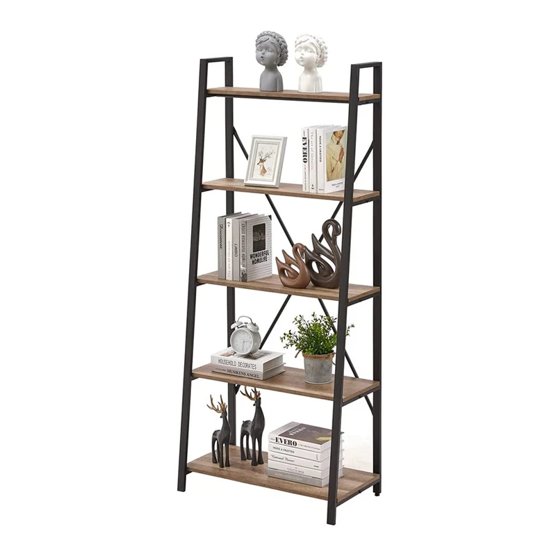 French Metal White Book Shelves Display Rack Wooden Oak Antique Contemporary Book Shelf 5 Layer Apartment Bookcase