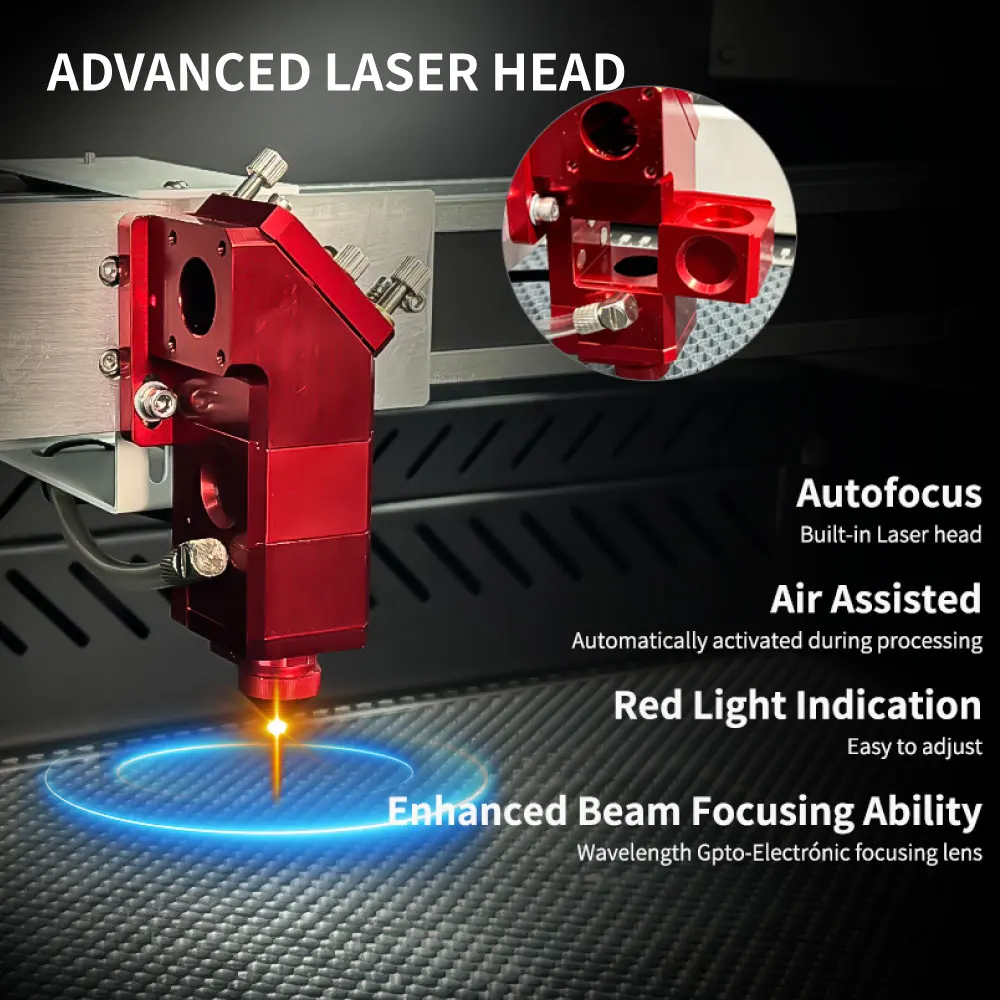 Desktop 6090 100w Co2 Laser Cutting Machine Engraving Machine Fabric Laser Cutting Machine Wood Acrylic Plastic Leather