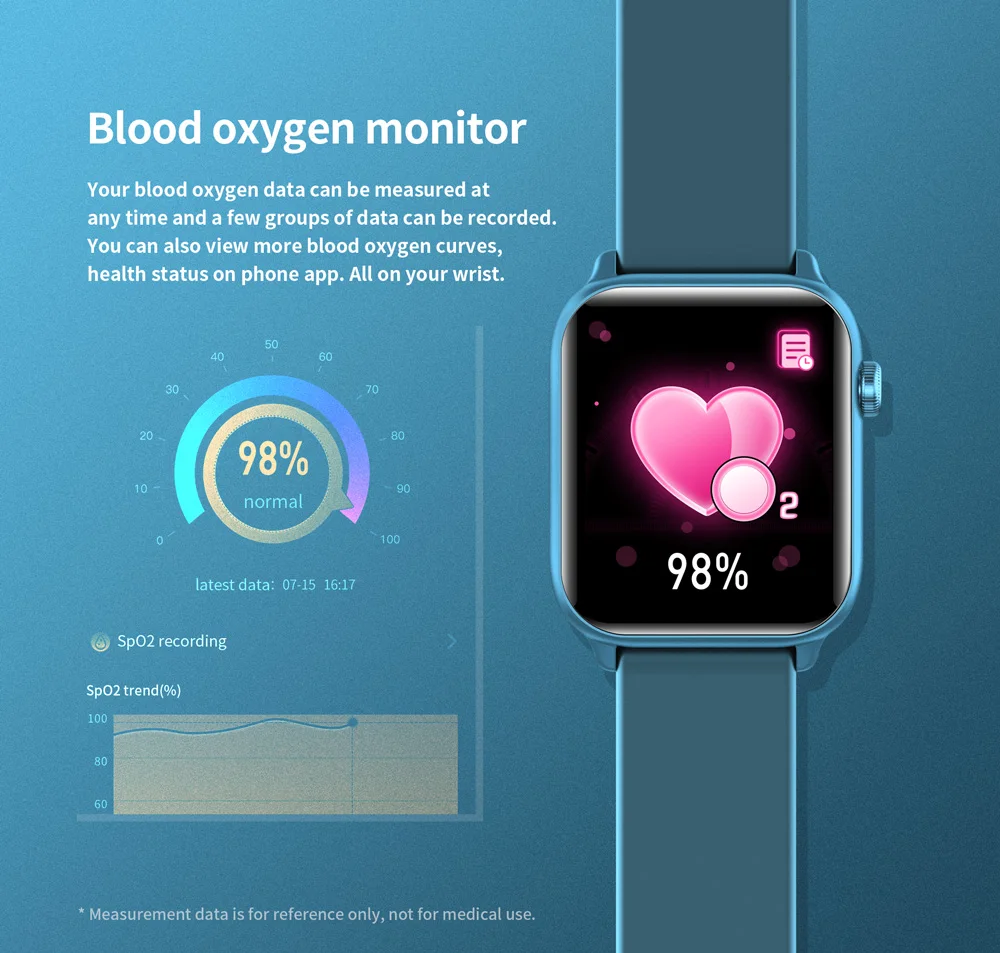 Kingwear KW37PRO Health monitor smart watch heart rate blood pressure blood oxygen monitor thermometer smart watch