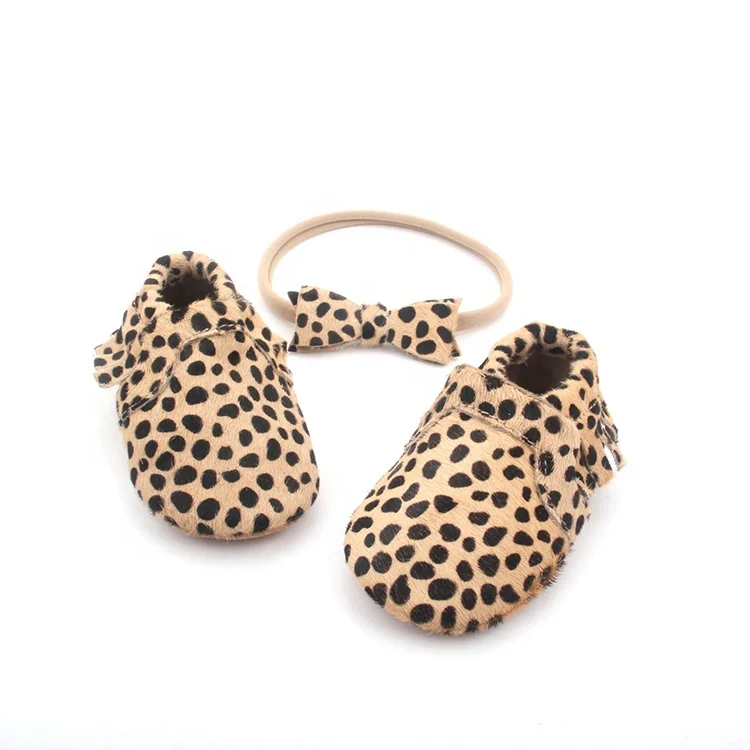 Custom Pattern Cute Hair Bands Baby Fringe Shoes Moccasins