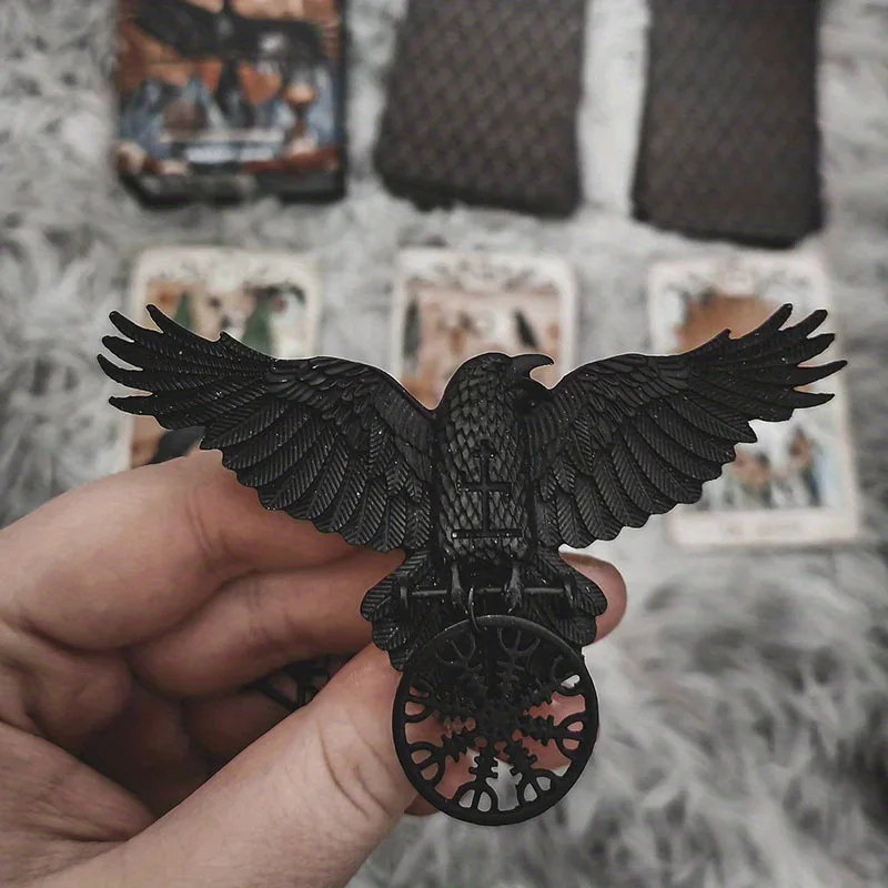 Wholesale Vintage Viking Oversized Black Raven Hair Clips Duckbill Clips Nordic Norwegian Style Fashion Party Accessories