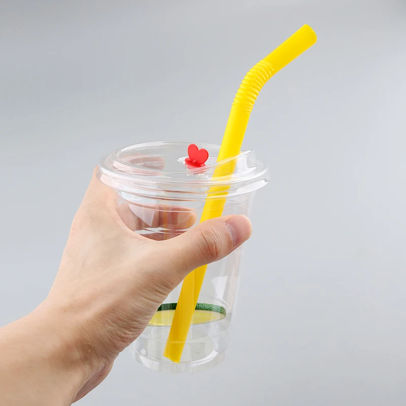 China Factory Plastic Cup Thick Hard Bubble tea cup 16 oz 24 oz Milk Tea boba plastic cups with lid