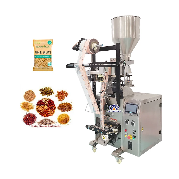 Factory Price Sachet Filling 100g Alesto Pistachio Nuts Dry Vegetable Seed Rice Beans Long Strip Bag Packaging Machine