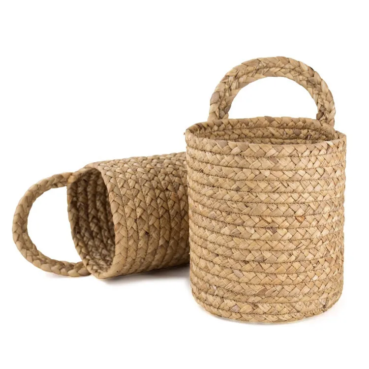 Factory Manufacturing woven seagrass wall basket and seagrass storage basket nad seagrass hanging wall baskets
