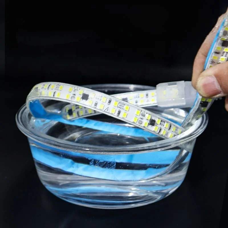 GMYH002 220V Double Row 240LED SMD 2835 12MM Width IP44 waterproof LED Strip Light FOR Outdoor Indoor Use