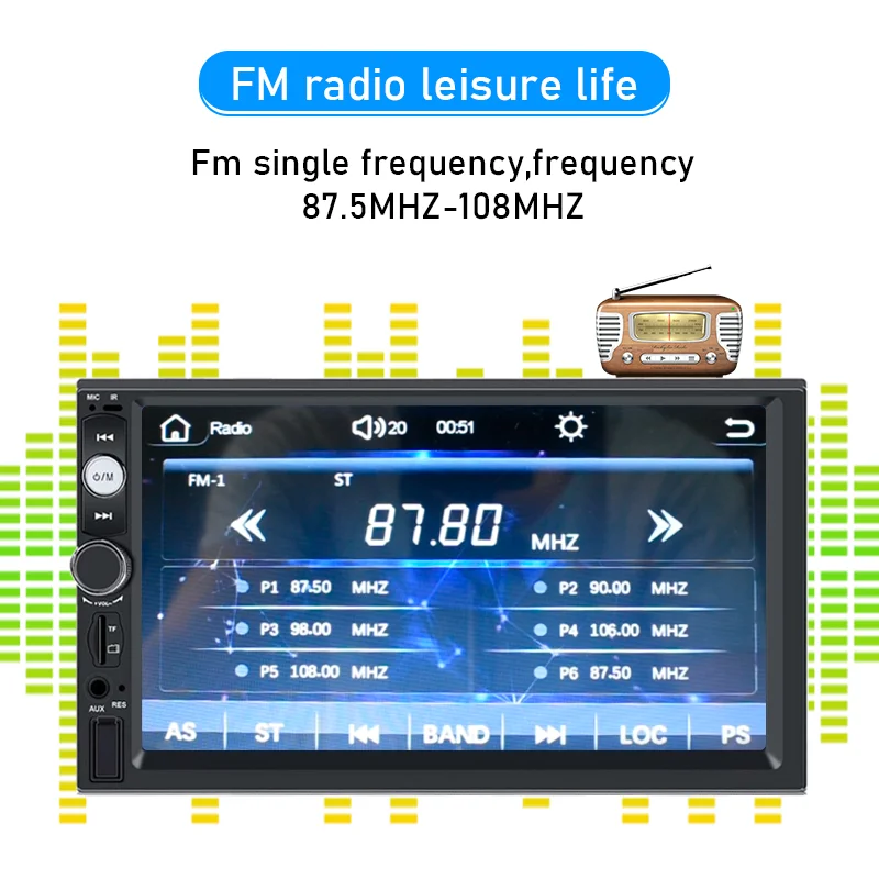 Новое поступление автомобиля MP5 радио Универсальный 7-ми дюймовый сма
