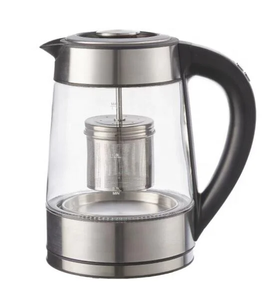 glass digital portable tea maker with filter and keep warmer