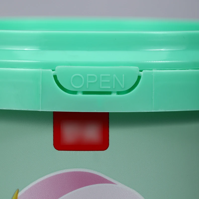 Custom Logo Printed Food Grade Reusable Ice Cream Cup With Lid Handle Food Packaging