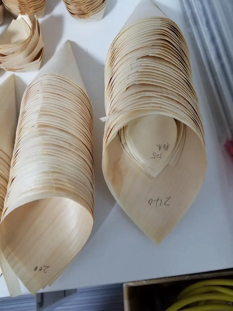 Disposable Bamboo Sushi Boat container nachos grease proof ovenable carnival festival fairs chips open tray packaging fried