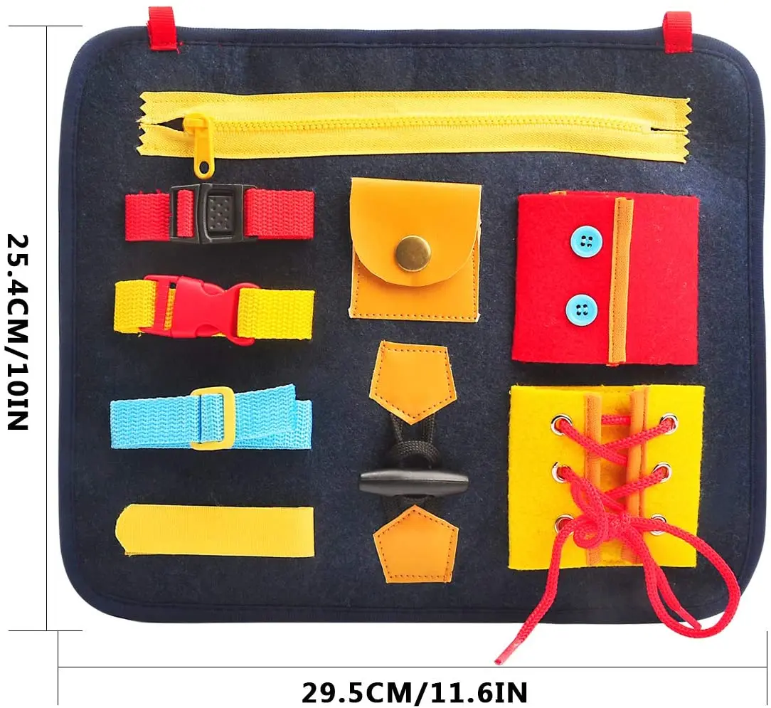 
Portable Felt Learning Early Basic Life Dress Skills Activity Board-Educational and Sensory Toys 
