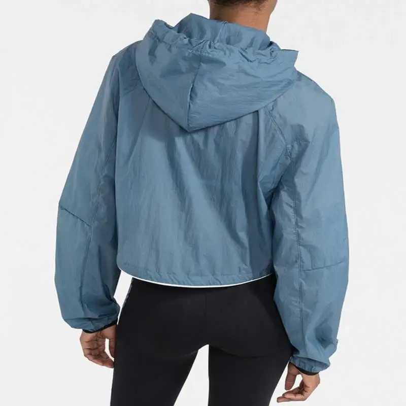 New Design100% Polyamide Sport Dropped Adjust Hem and Elasticated Cuff  Lightweight Windproof Sun Protection Jacket For women