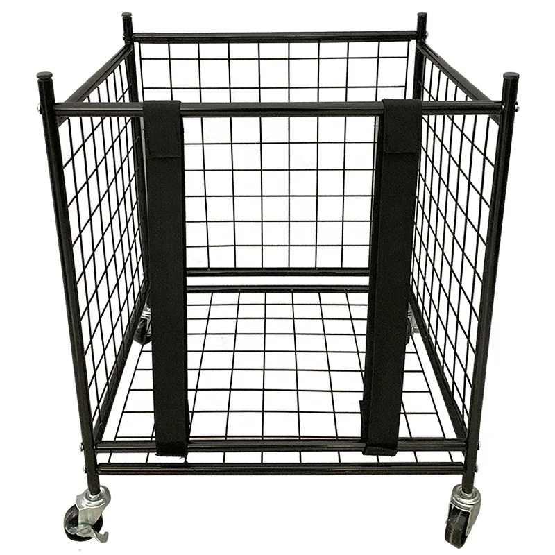 Custom Gym Store Sports Equipment Storage Cage Rack Garage Basketball Football Yoga Toy Ball Mat Metal Mesh Display Stand