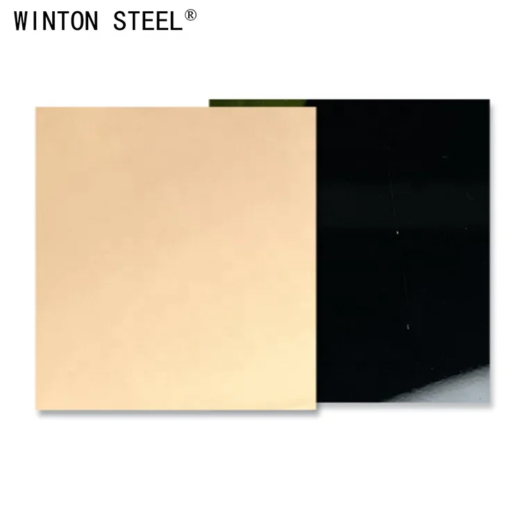 Wholesale SS Color Plate 8K Golden Decor Wall Gold Mirror 201 202 304 316 430 Decorative Stainless Steel Sheet