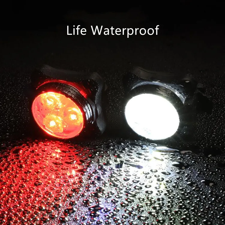 Необходимый для велосипеда водонепроницаемый ночной велосипедный предупреждающий задний фонарь комплект велосипедных фонарей с зарядкой от USB передний задний велосипедный фонарь