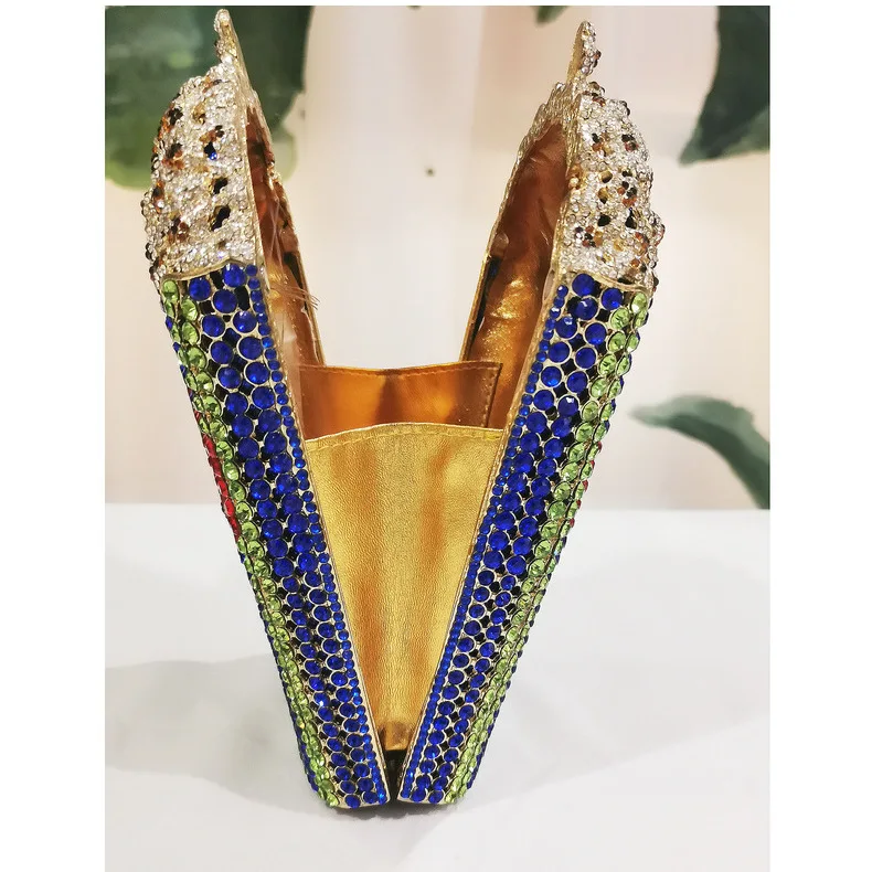 
Factory customized Popcorn shape diamond rhinestone evening bag women clutch purse handbags for party 