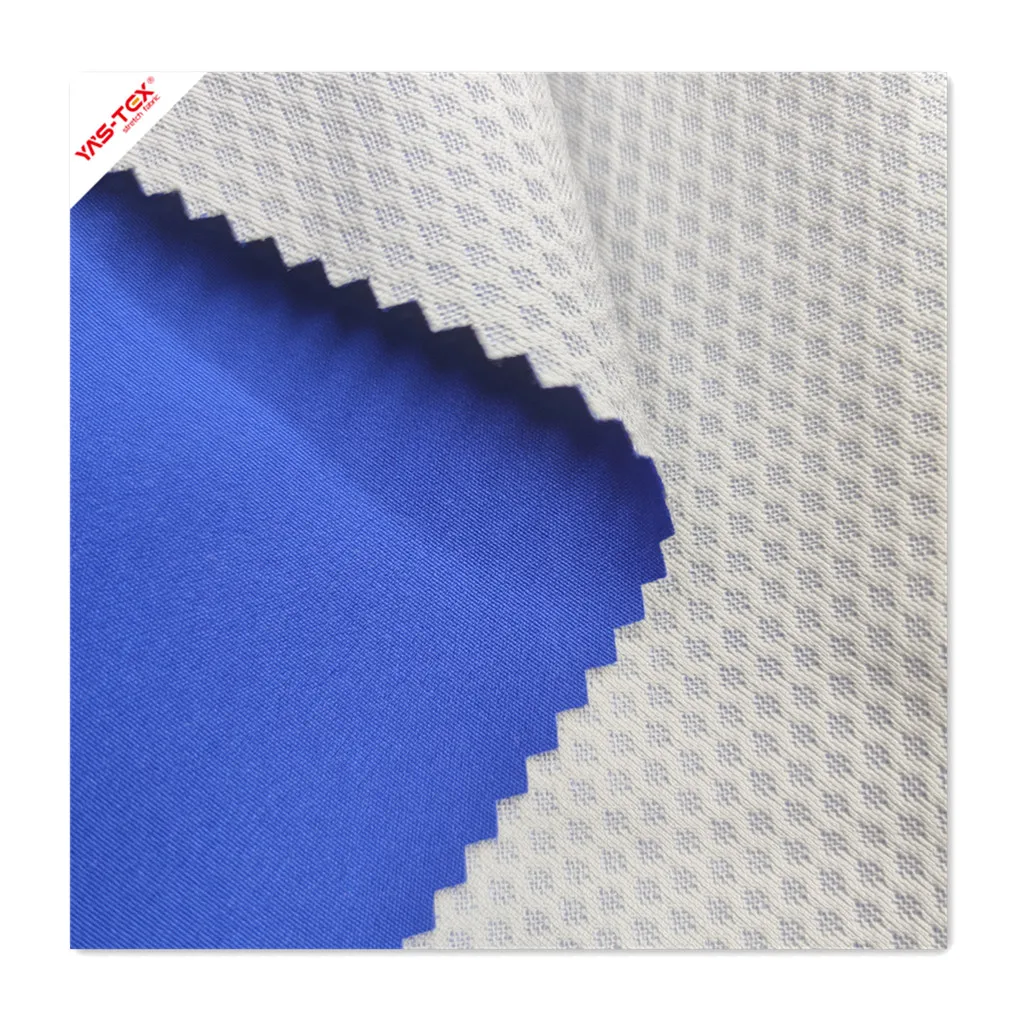 Waterproof 3 layers bonded fabric Polyester Spandex fabric laminated TPU film bonding Diamond Mesh Fabric for Sports Garment