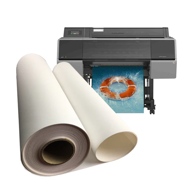 60 дюймов широкоформатной печати ткань с покрытием струйный холстяная рулон для Экологичные сольвентные принтеры