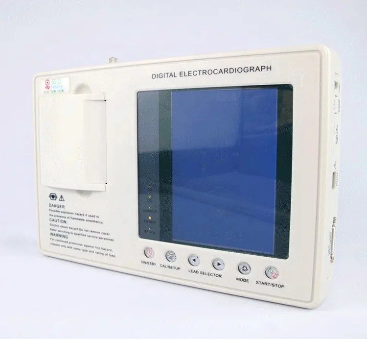 YD-1203CMedical Equipment 7 Inch Color Screen Portable 3 Channel Ekg Device 12 Lead Ecg Machine