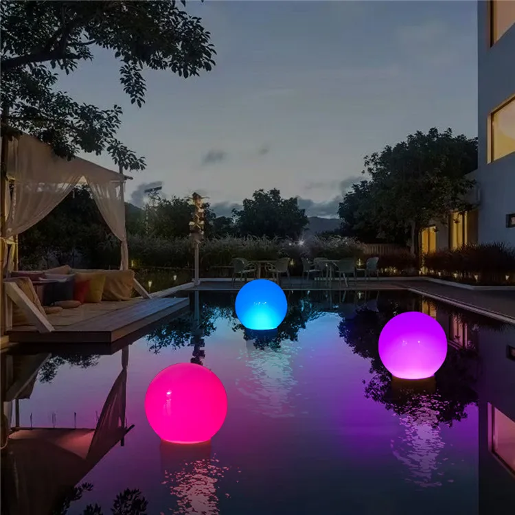 Anti-Sinking Pool Chlorine Dispenser Floater with Colorful Solar Ball Lights Floating Pool Chlorinator for Hot Tub
