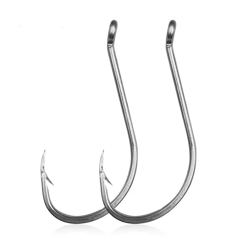 New high quality wholesale barbed soft worm hooks high carbon steel hooks for Sea Fishing