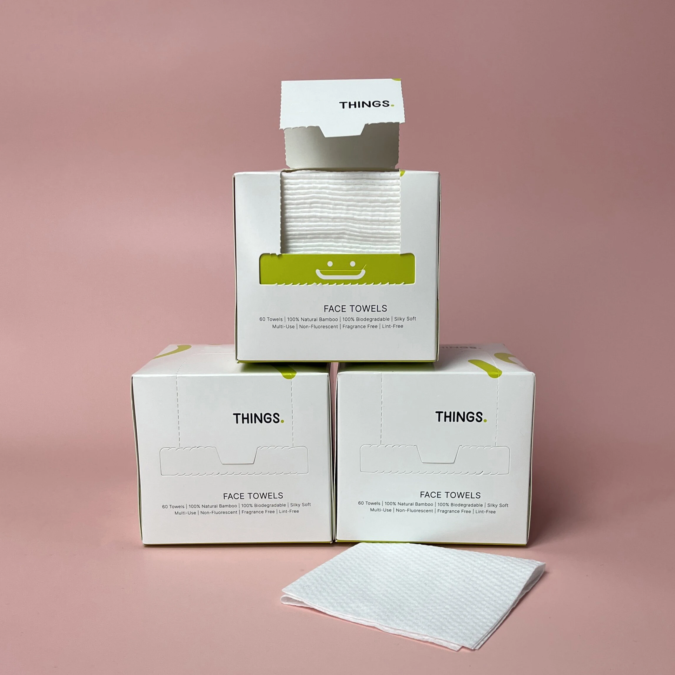 Custom LOGO Clean Towels XXL 100% Biobased Disposable Face Towelette Skin Care wipes refreshing disposable towels