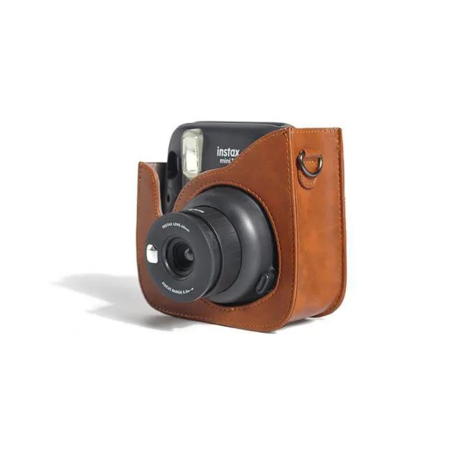 Кожаный чехол с регулируемым плечевым ремнем для камеры Instax Mini 11 Phetium Instant