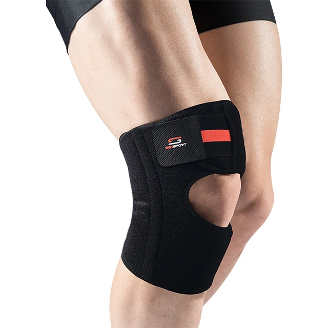 Весенняя Поддержка коленного сустава открытый дизайн коленного сустава с регулируемыми компрессионными лямками для травм